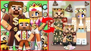 MİNECRAFT FAKİR AİLESİ VE ZENGİN AİLESİ YER DEĞİŞTİRDİ!  - Minecraft ZENGİN FAKİR HAYATI