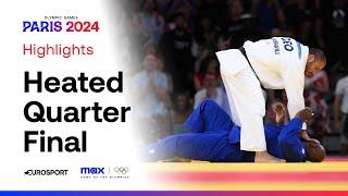 HEATED SCENES! | Judo: Teddy Riner & Guram Tushishvili Clash! | #Paris2024 #Olympics