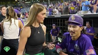 Jordan Thompson Calls Walk-off HR for LSU at MCWS | INTERVIEW