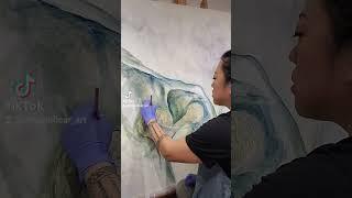 I never painted like this before! An elephant began manifesting! #timelapse #painting