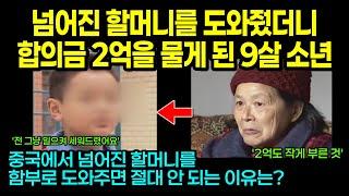 [중국실화] 넘어진 할머니를 도와줬더니 합의금 2억을 물게 된 9살 소년