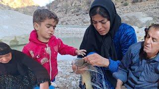 riverside fishing;  A trip full of memories for Fatima and Ahura