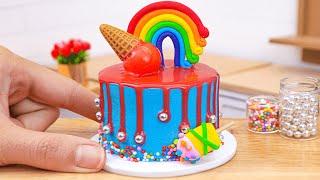 Yummy Miniature Rainbow Chocolate Cake Decorating With Ice Cream  Sweet Mini Cakes DA