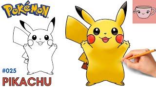 How To Draw Pikachu | Pokemon #025 | Cute Easy Step By Step Drawing Tutorial