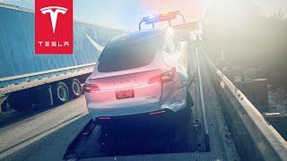 Cop Cover-up Busted By Tesla Dashcam Footage