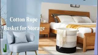 laundry room organization | storage basket review | cotton rope basket #neerajhomeproducts