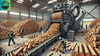 Fastest Firewood Processing Machine | World's Fastest Modern Wood Cutting Chainsaw Technology #2