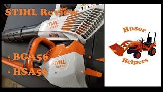 STIHL - BGA 56 Leaf Blower and HSA 56 Hedge Trimmer Product Review