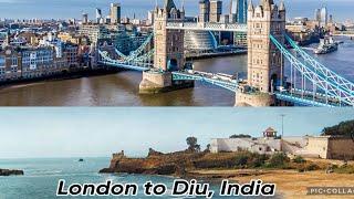 London to Diu, India | Abu Dhabi | Etihad | Gujarat | Diu and Daman | Beaches | Island | Plane Views