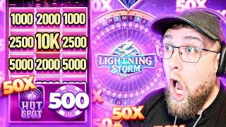 MY BIGGEST WIN EVER ON LIGHTNING STORM! (50X TOP SLOT GAME SHOW)