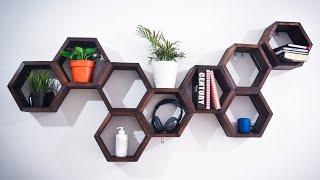 Build DIY honeycomb shelves that GLOWS in the dark