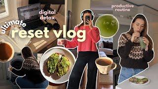 reset vlog ️ getting back on track, a productive day, digital detox, healthy habits