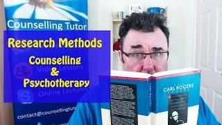 Research Methods in Counselling and Psychotherapy