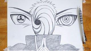 How to Draw Obito Uchiha Step-by-Step | Obito Drawing - Easy To Draw