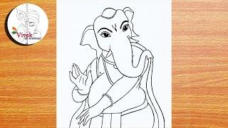 Ganpati Bappa Beautiful Drawing | Easy Drawing | How to Draw Ganpati Bappa