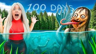 100 DAYS ON THE LAKE vs EVIL MERMAID MAMA.EXE
