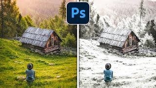 Sommer zu Winter - Schnee Effekt | Photoshop Tutorial Deutsch