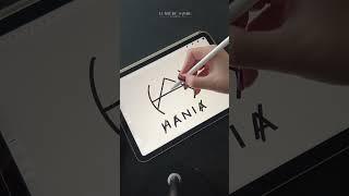 Design with us  The name Hania as a Logo #logodesign #designprocess #adobeillustrator #procreate