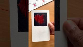 ️Beautiful thread heart card with working spotify code | Art beats