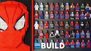 55 SPIDER-MAN LEGO Minifigures! - SPIDER BOOK Speed Build! - Marvel - Unofficial LEGO | Beat Build