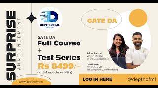 Surprise Announcement | GATE DA 2025 Course!