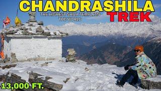 -10 Degree Me Chopta Chandrashila Trek Sunrise |Tungnath Mahadev| First Snowfall In Chopta 