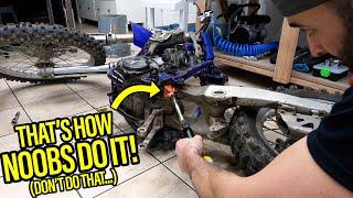 Complete Dirtbike *TEARDOWN* Yamaha YZ250F (Engine Locked Up)