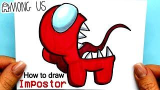 How to draw Among Us Impostor | Как нарисовать Амонг Ас предателя |  Among Us Drawings