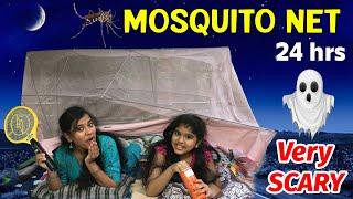 Bayama Irukkeyy!! Living Inside MOSQUITO TENT for 24 hrs || Crazy Challenge || Ammu Times ||