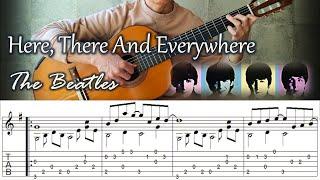 Here, There And Everywhere / The Beatles - Fingerstyle Guitar | TAB