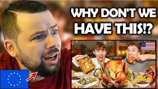 Europeans Try a Thanksgiving Feast for the First Time!