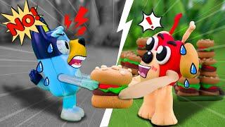 Bluey, Be Careful! LET'S EAT HEALTHY FOOD! Don't Overuse Fast Food