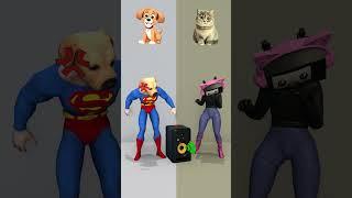 Who do you like more? Superman Dog Vs Cat tv? #dance #shorts #skibiditoilet