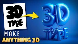 3D Text Effect in Photoshop & Firefly | Tutorial