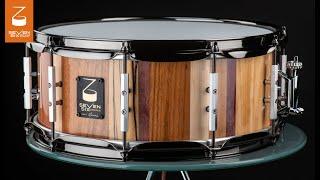 Seven Six Drum Company's NINE Species 5.75x14 Custom Handbuilt Snare Drum