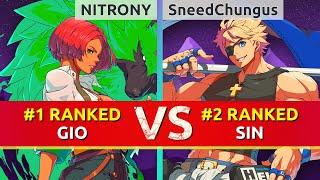 GGST ▰ NITRONY (#1 Ranked Giovanna) vs SneedChungus (#2 Ranked Sin). High Level Gameplay