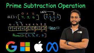 Prime Subtraction Operation | Leetcode 2601