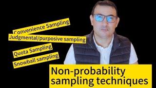 Non-probability sampling techniques