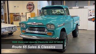 1959 Chevrolet Apache 3100 Fleetside 4x4 Street Rod CC10530 For Sale $39,990