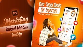 Digital Marketing Agency Social Media Post Design in Photoshop