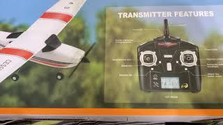 Unboxing the WL toys cessna 182 3 channel remote control plane