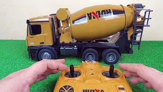 Huina 1574 574 Concrete Mixer Truck Mobil Molen Truk Betonmischer Scale 1/14 RC Sounds Lights