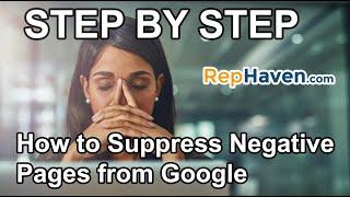 How to remove negative pages from google search