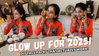 5 Magical Face Packs for a New Year Glow-Up! | DIY Skincare Secrets for 2025 #glowup