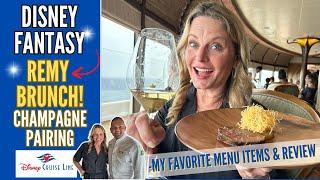 Disney Cruise Line Review: REMY Champagne BRUNCH | FANTASY | Best Menu Items | Sea Day | Adult Only