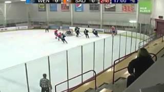 #5 Schacher and #8 Fleming shifts vs San Diego at NAPHL Showcase in Blaine, MN