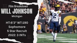 DB Film Breakdown | Will Johnson Is The Next Patrick Surtain