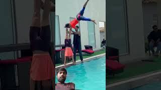 Ye hai asli balance #gymnast #action #stunt #acrobatics #balance #flexibility #couplegoal #trio