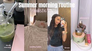 my cozy & calm summer morning routine  (simple & realistic)