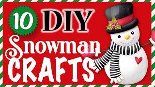 10 EASY Snowman Crafts!  NEW CHRISTMAS DIYs 2024 | Dollar Tree DIY